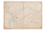 Antique Northern Westchester NY map, circa 1908, displaying green waterways on aged parchment.