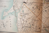 Section of a 1908 antique Northern Westchester map showing Ossining, Croton, and New Castle.
