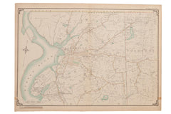 Antique Peekskill, Cortlandt, Yorktown New York Map // ONH Item 6639
