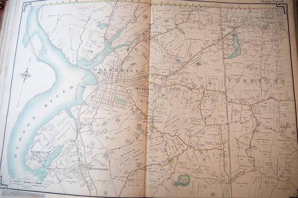 Antique Peekskill, Cortlandt, Yorktown New York Map // ONH Item 6639 Image 1
