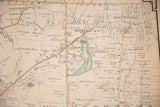 Antique New York map detail showing Lake Mohegan, Mohegan, and Yorktown properties.