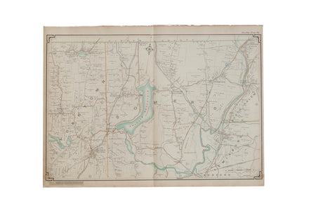 Vintage Map of Somers, New York // ONH Item 6640