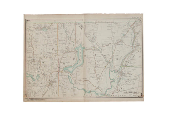 Vintage Map of Somers, New York // ONH Item 6640