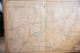 Antique early 20th century Westchester County map, detailing Yorktown, Somers, Amawalk Reservoir.