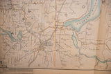 Section of the antique map showing New York City Property and Amawalk waterway.