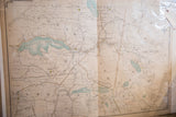 Antique map of Waccabuc, New York, with aged cream tones and green water bodies.