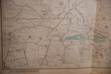 Antique map detail of Lake Waccabuc, North Salem, and aged paper texture.