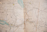 Antique map detail of North Salem, Salem Centre, and Peach Lake, with aged tones.
