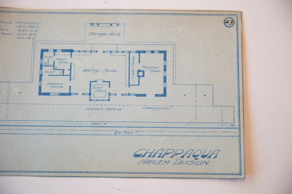 Vintage Chappaqua Train Station Blueprint / ONH Item 6643 Image 3