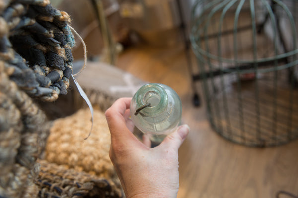 Antique Blue Glass Bottle Mount Kisco NY // ONH Item 6646 Image 2