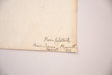 Handwritten inscription 'From Calstock. Tamar. Augt 1887' on aged antique sketch paper.