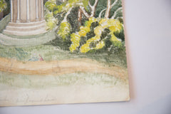 Antique Watercolor Painting / ONH Item 6651 Image 5