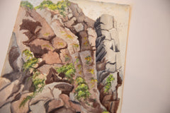 Antique Rocks Watercolor Painting / ONH Item 6659 Image 2
