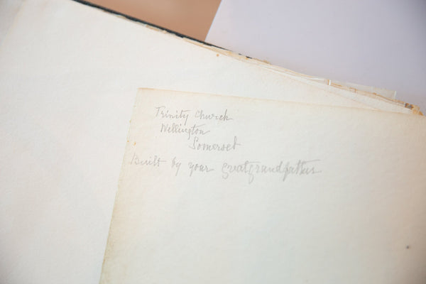 Antique Sketch Church Wellington Somerset / ONH Item 6667 Image 3