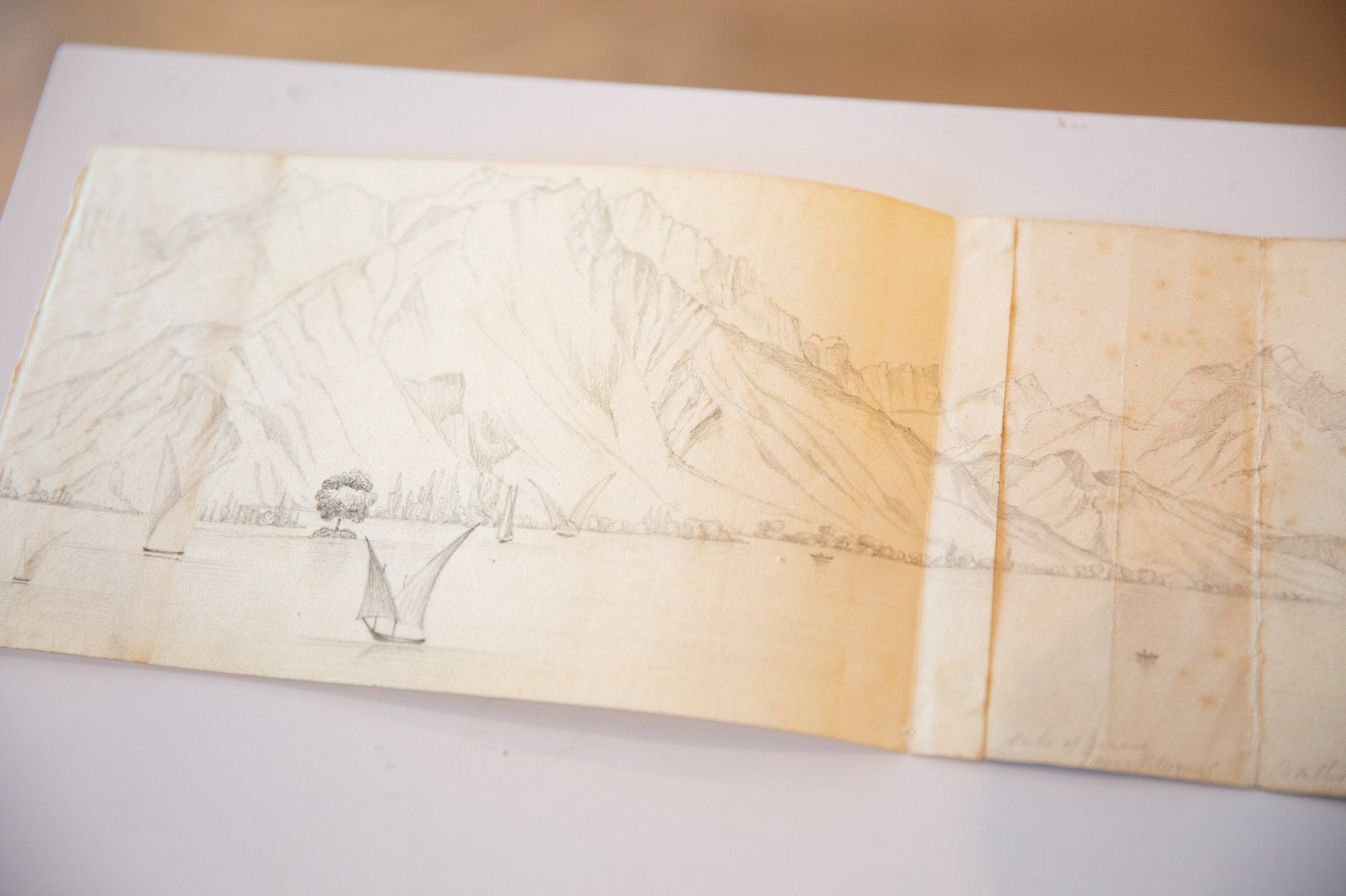 Antique Unfinished Sketch Seascape Baths of Hotel Biron / ONH Item 6668 Image 1