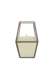 Copper Lantern Candle in Cabin Green // ONH Item 6673 Image 2