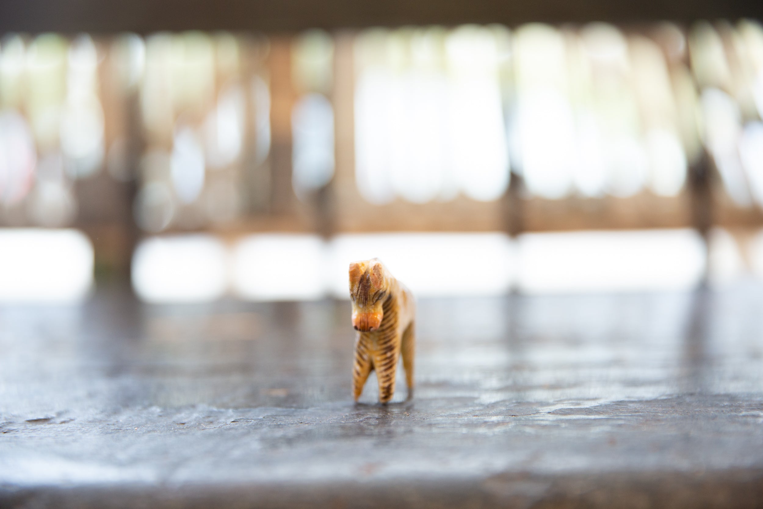 Vintage Wooden Zebra Ornament // ONH Item 6689 Image 1