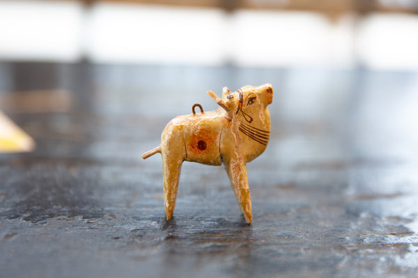 Vintage Wooden Cow Ornament // ONH Item 6693 Image 1