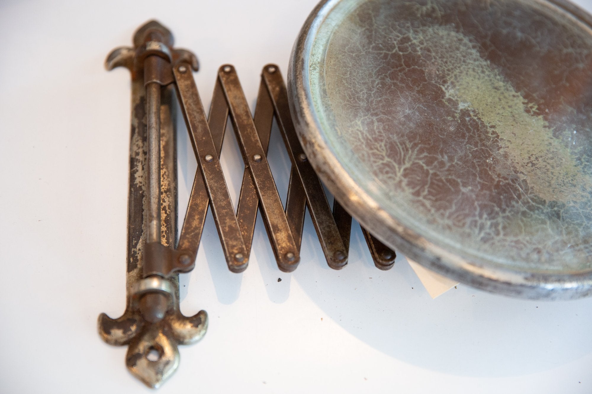 Antique Fleur De Lis Shaving Mirror // ONH Item 6701 Image 1