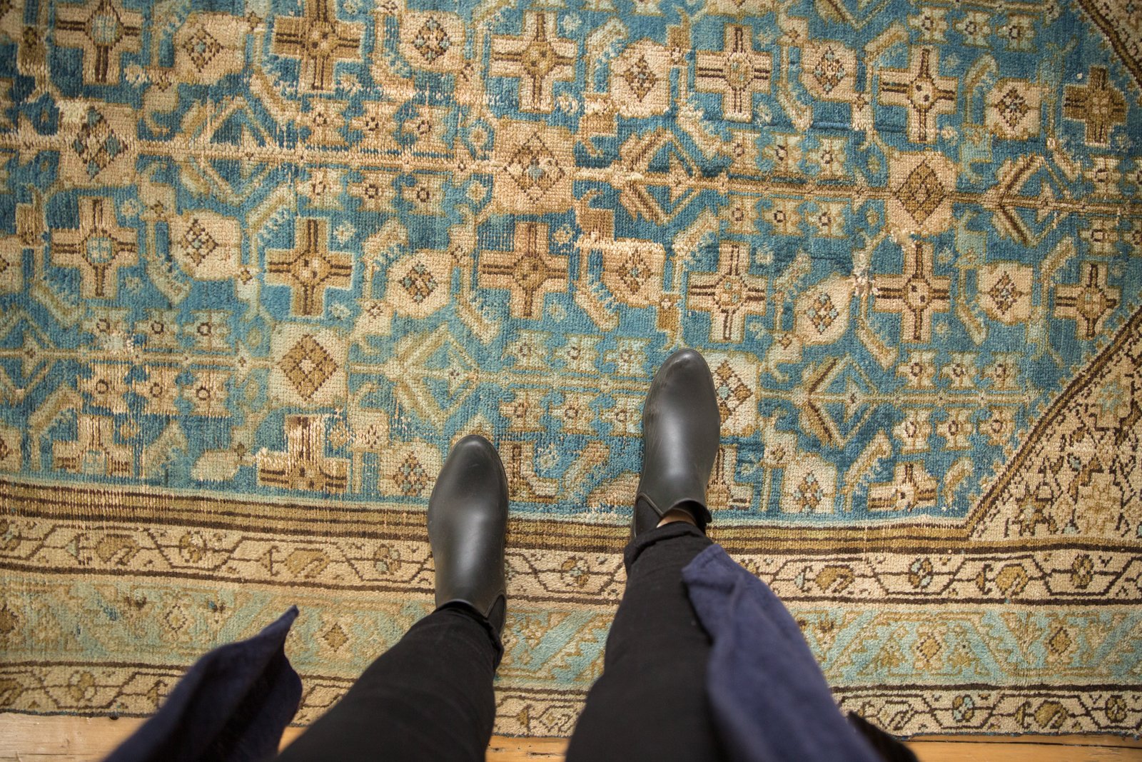 Vintage Distressed Hamadan Rug Runner / ONH item 6722 image 1