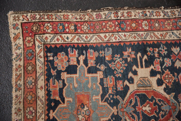 3.5x4 Antique Karaja Square Rug // ONH Item 6738 Image 9