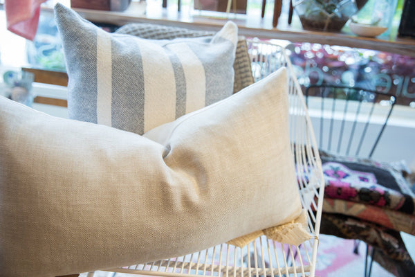 Neutral Linen Lumbar Pillow // ONH Item 6744 Image 4