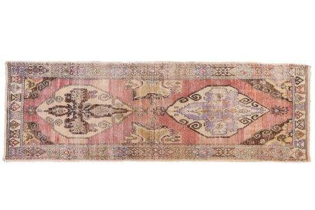 3.5x11 Vintage Distressed Oushak Rug Runner // ONH Item 6748