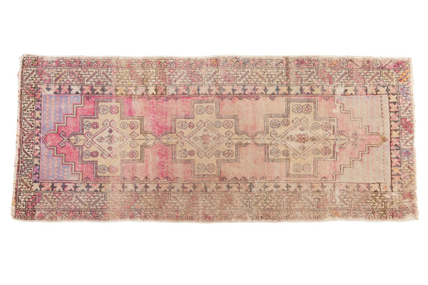 3.5x8.5 Vintage Distressed Oushak Rug Runner // ONH Item 6749