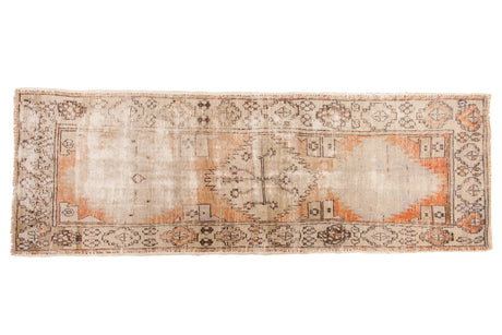 3.5x10.5 Vintage Distressed Oushak Rug Runner // ONH Item 6753