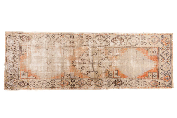 3.5x10.5 Vintage Distressed Oushak Rug Runner // ONH Item 6753
