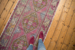 Vintage Distressed Oushak Rug Runner / ONH item 6754 Image 1