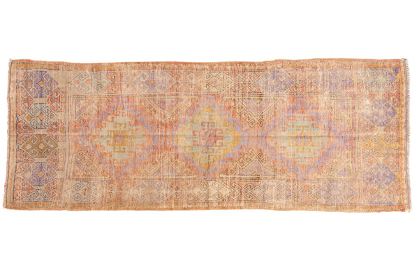 3.5x9.5 Vintage Distressed Oushak Rug Runner // ONH Item 6756