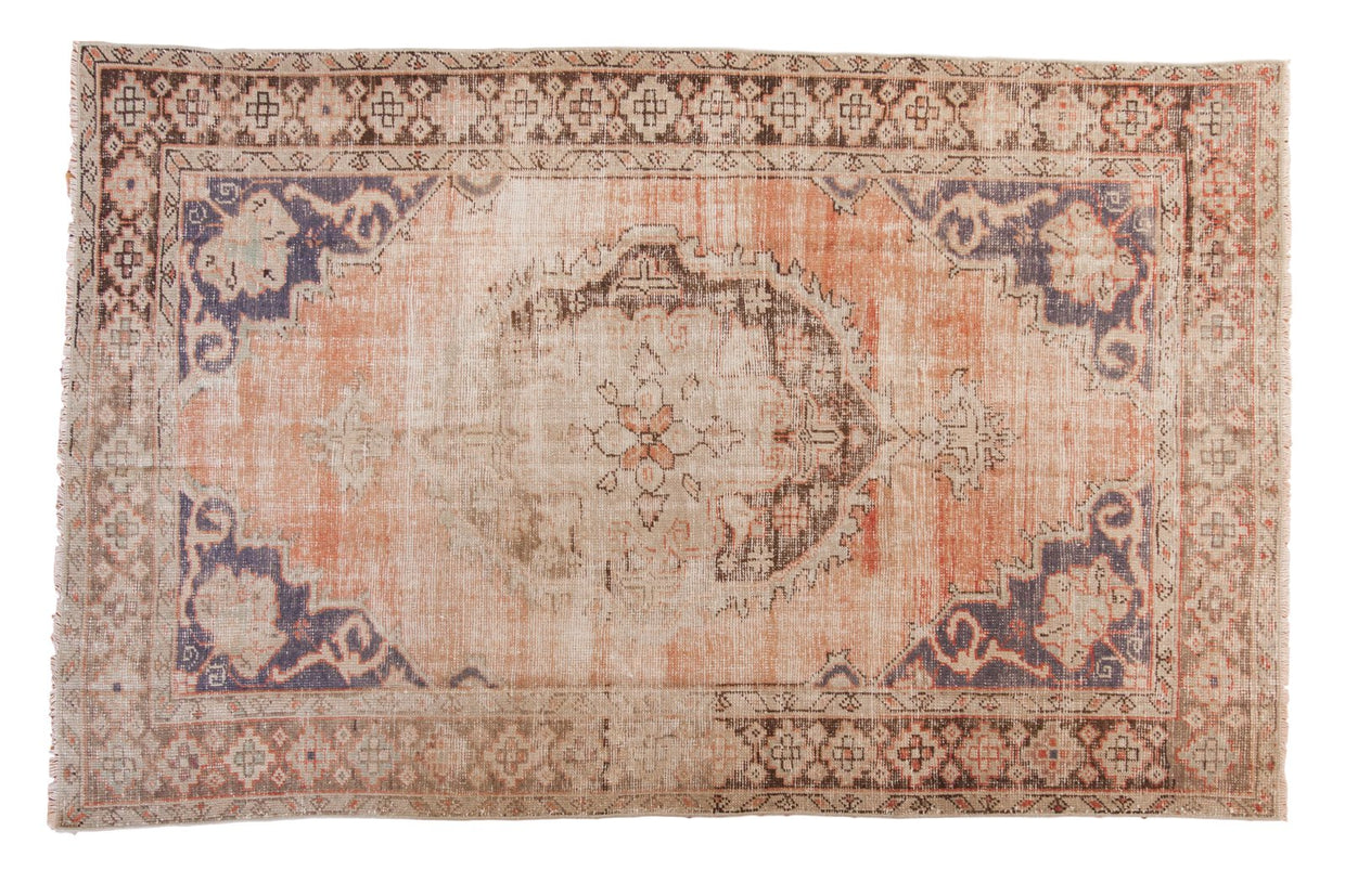 Vintage Distressed Oushak Carpet / ONH item 6764