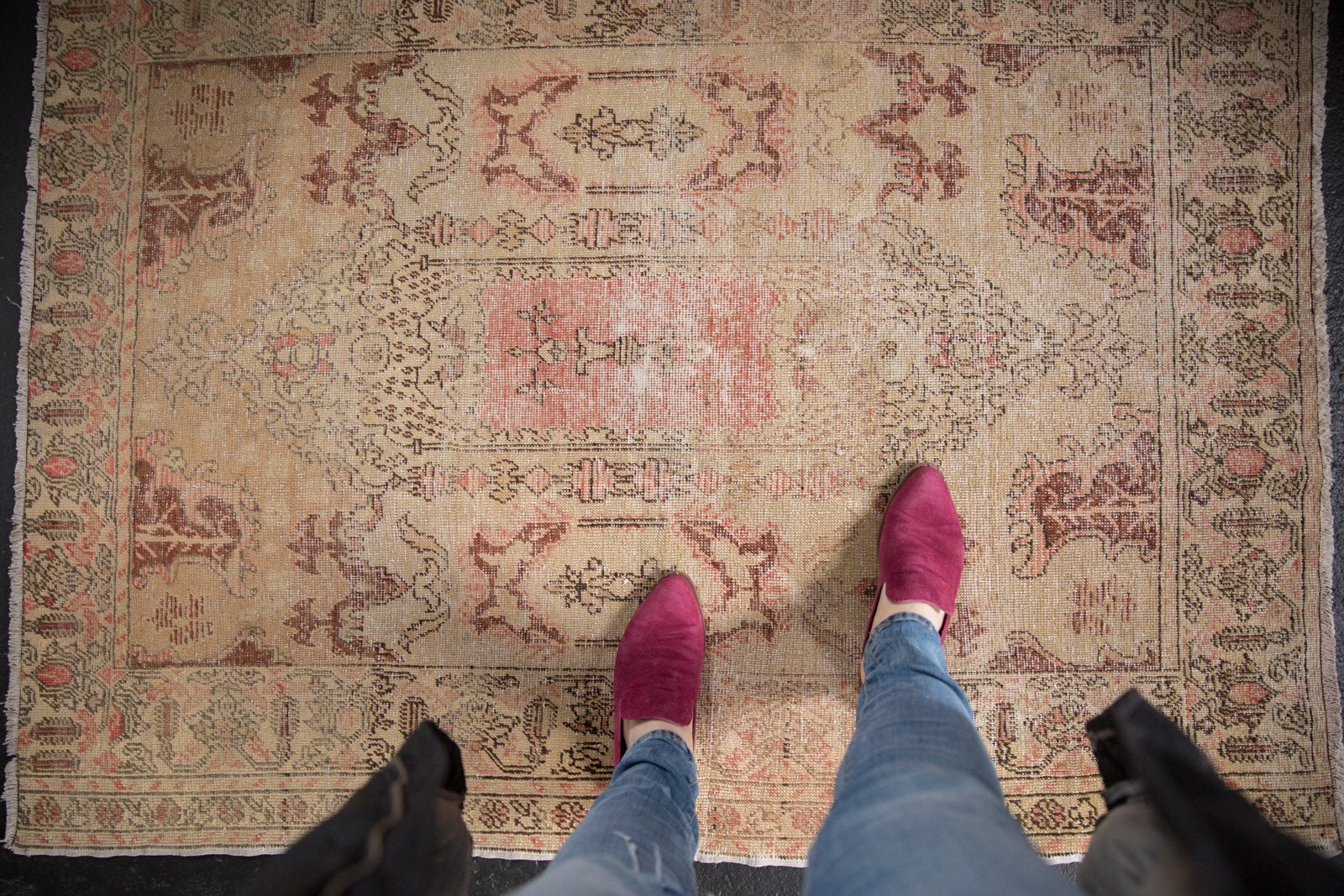 3.5x5 Vintage Distressed Oushak Rug // ONH Item 6765 Image 1