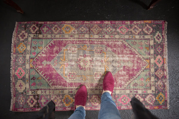 2.5x4.5 Vintage Distressed Oushak Rug // ONH Item 6766 Image 1