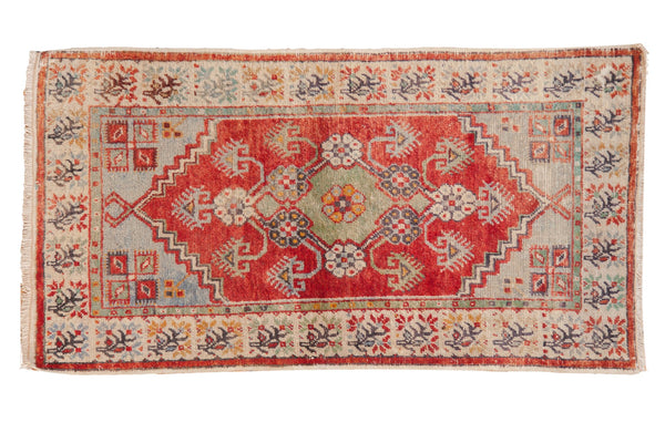 2.5x5 Vintage Distressed Oushak Rug Runner // ONH Item 6786
