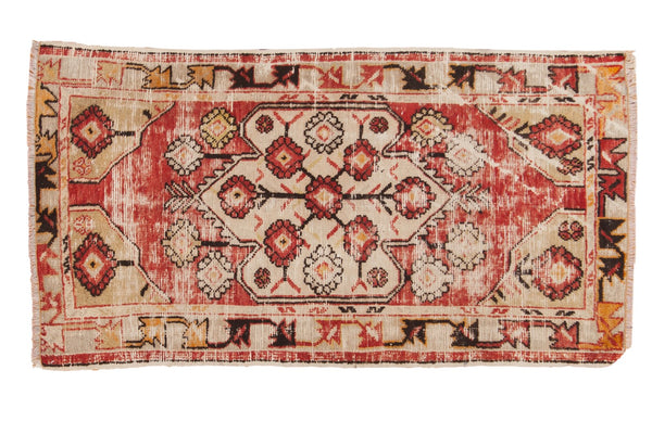 Vintage Distressed Oushak Rug Runner / ONH item 6787