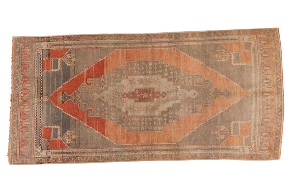 3.5x8 Vintage Distressed Oushak Rug Runner // ONH Item 6789