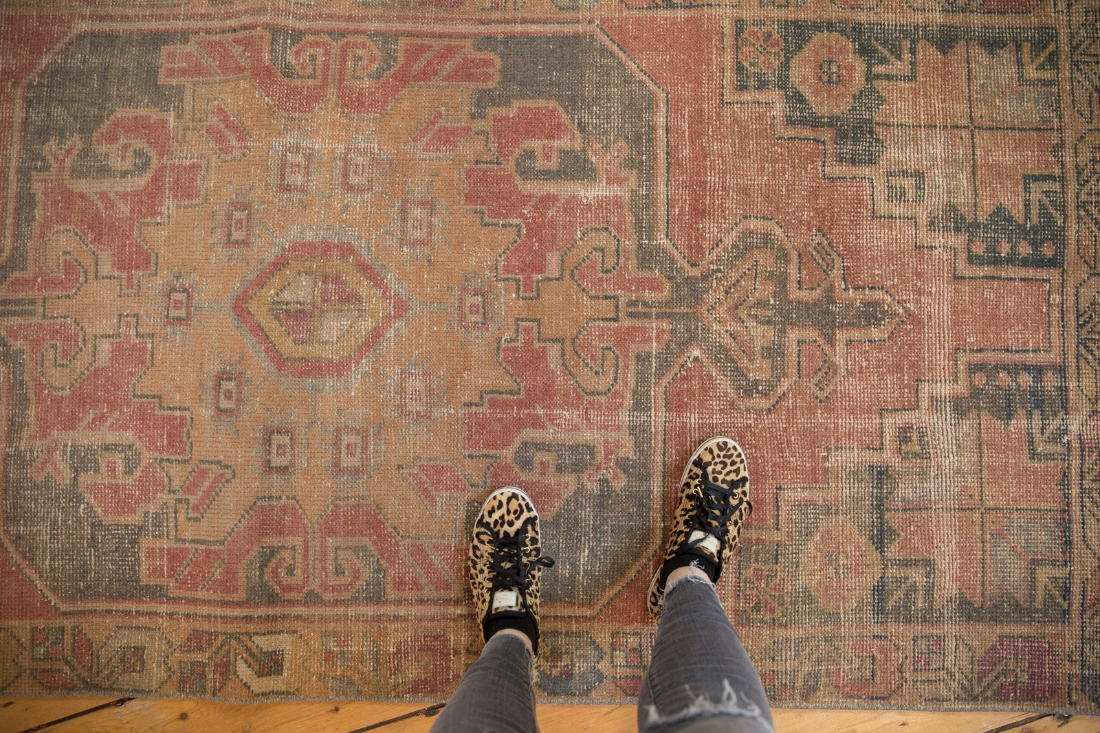 Vintage Distressed Oushak Rug Runner / ONH item 6791 Image 1