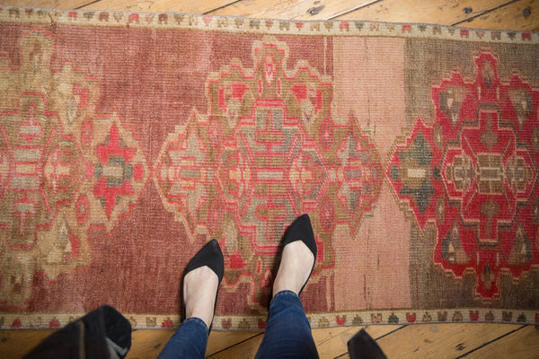 2.5x15.5 Vintage Distressed Fragment Oushak Rug Runner // ONH Item 6800 Image 3