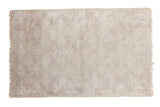 Hand knotted Vintage Distressed Oushak rug mat with subtle silver and grey low pile.