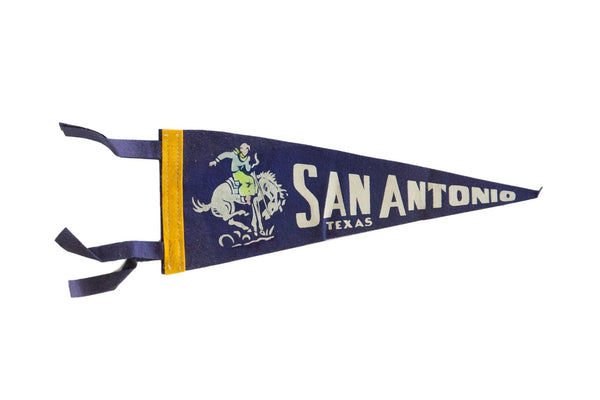 Vintage San Antonio Texas Felt Flag Pennant / ONH Item 6805