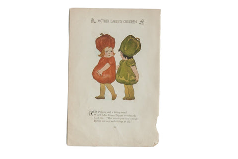 Antique M.T. Ross Mother Earth's Children Illustration