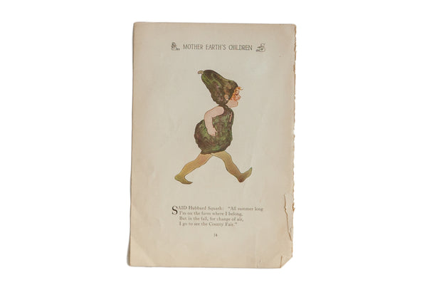 Antique M.T. Ross Mother Earth's Children Illustration // ONH Item 6828