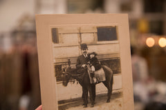 Antique Photograph of Child on Horse Image 2