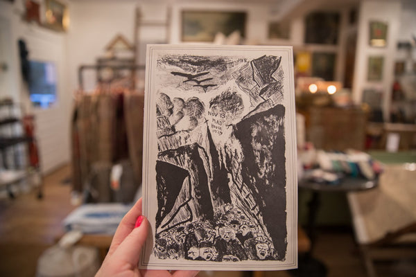 Vintage Madhouse Lithograph Image 1