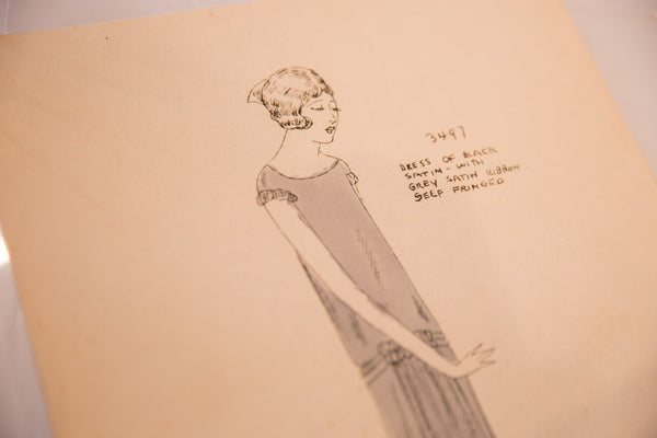 Antique Hand-colored 1920s Fashion Art Image 2