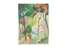 Vintage Colorful Trees Print