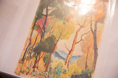 Vintage Colorful Trees Print Image 1