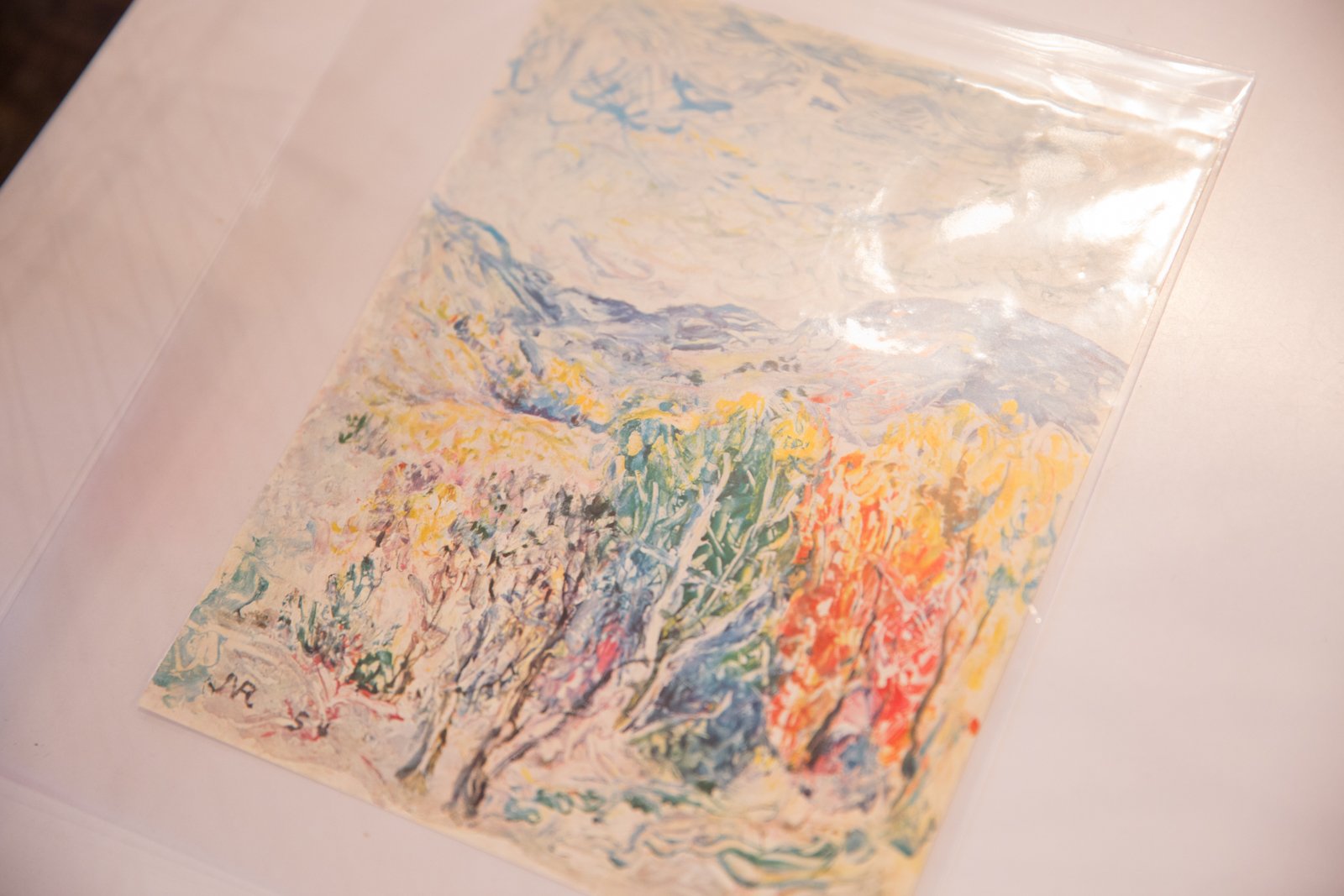 Vintage Colorful Landscape Print Image 1